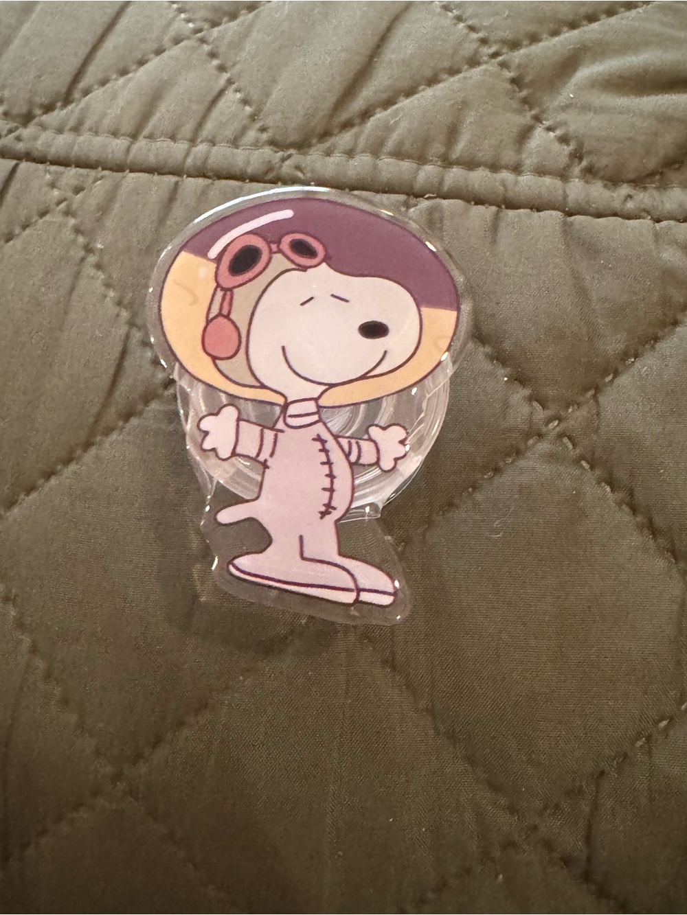 Peanuts Snoopy Astronaut Sticker - Pink, Purple & Orange Pop Socket